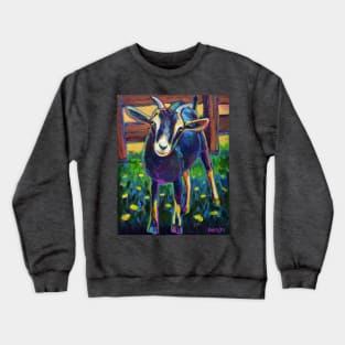 Gertie the Black Farm Goat Crewneck Sweatshirt